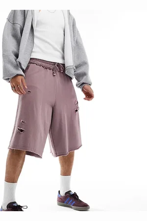 COLLUSION Distressed skater fit festival shorts in wash