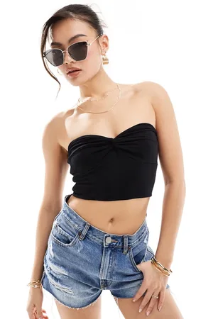 ASOS Bandeau crop top with twist bust in