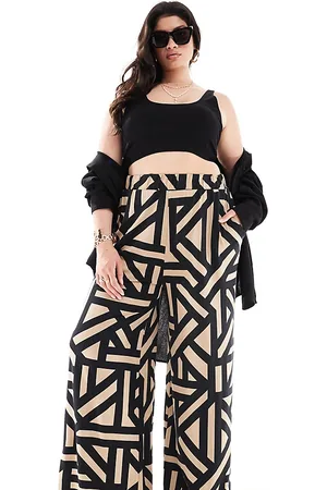 Yours Wide leg pants in geo print
