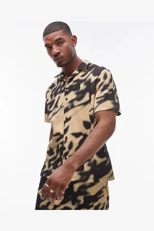 Topman Short sleeve blurred printed plisse shirt in - part of a set