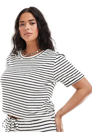 4th & Reckless Exclusive terrycloth T-shirt in stripe - part of a set