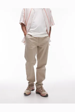 Topman Tapered chino pants in stone