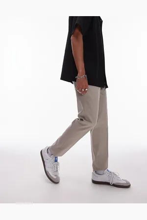 Topman Elastic waist pants in stone
