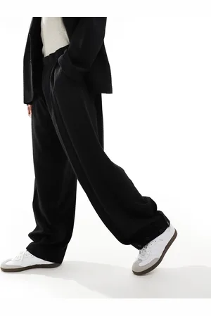 ASOS Soft tailored wide suit pants in seersucker
