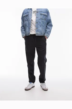 Topman Tapered linen look pants in