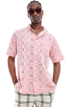 Reclaimed Short sleeve eyelet shirt in