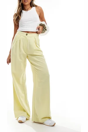 Reclaimed Mensy wide leg pants in linen mix