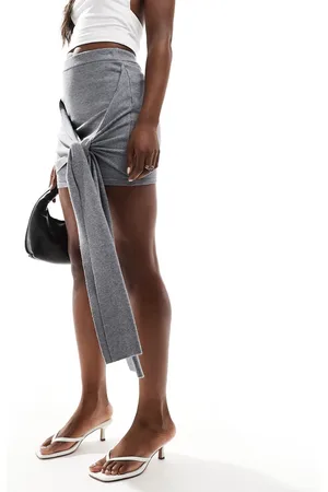 4th & Reckless Knit knot detail mini skirt in