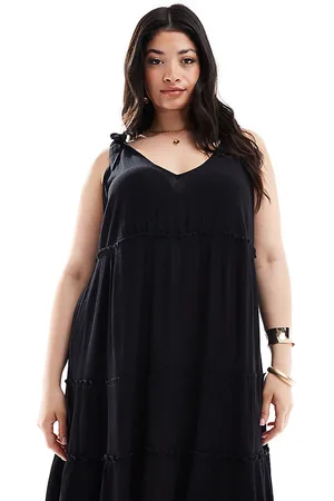 Yours Frill tiered mini dress in