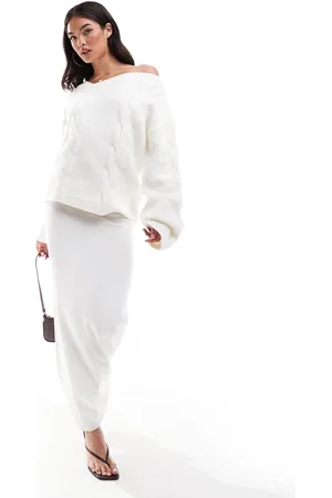SNDYS Knit maxi skirt in cream - part of a set