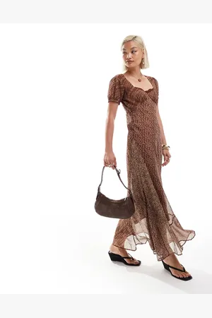 Reclaimed Tea dress in mixed animal print