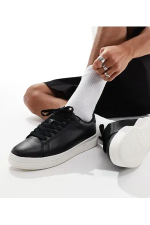 Pull&Bear Contrast sole sneakers in and white