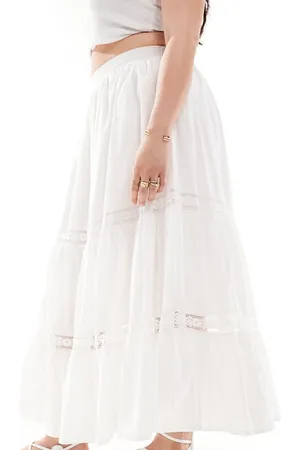 Yours Tiered maxi skirt in