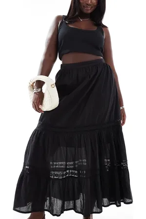 Yours Tiered maxi skirt in