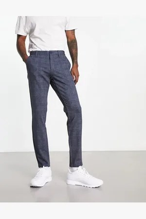 Only & Sons Slim fit jersey pants in check