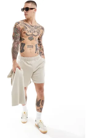 Only & Sons Pull on textured shorts in beige - part of a set
