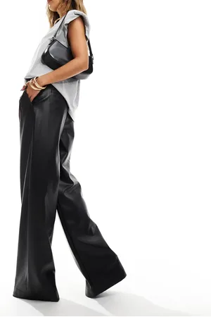 French Connection PU wide leg pants in