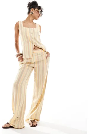 MANGO Pastel stripe straight leg pants in - part of a set