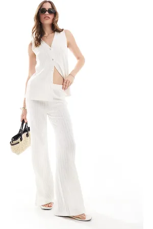 MANGO Textured pants in - part of a set