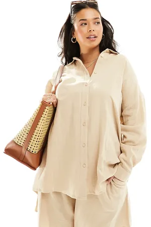 Yours Cheesecloth shirt in beige - part of a set