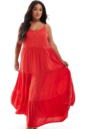 Yours Crinkle cami midi dress in