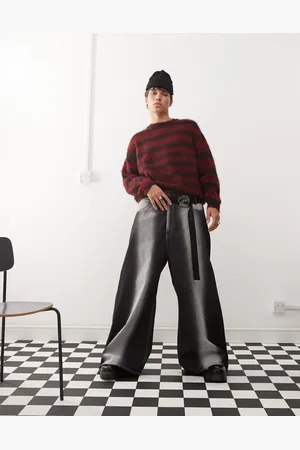 Cheap Monday Rad Super wide leg jeans in washed with extreme spray