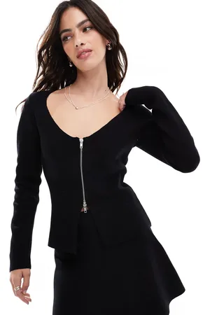 Stradivarius Zip up knit top in - part of a set