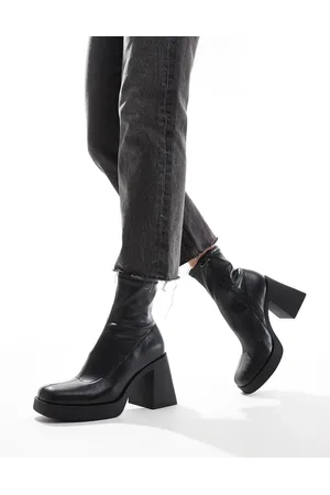 Stradivarius Platform heel ankle boots in
