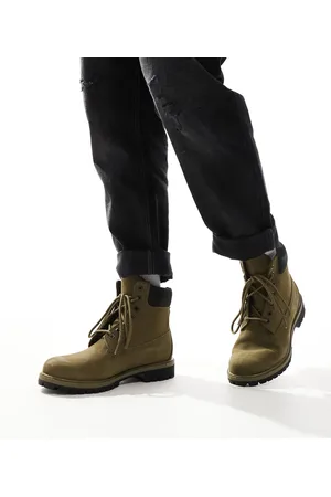 Timberland 6 inch lace up waterproof boot in olive