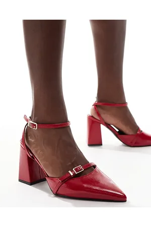Raid Neim block heeled shoes in cherry