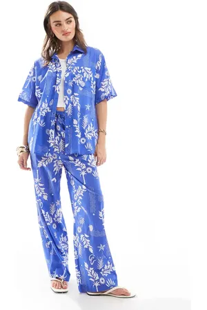 Iisla & Bird Resort oversized printed beach shirt in -set