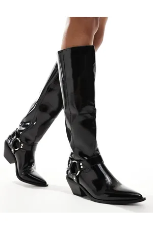 SEQWL Knee high western boots in