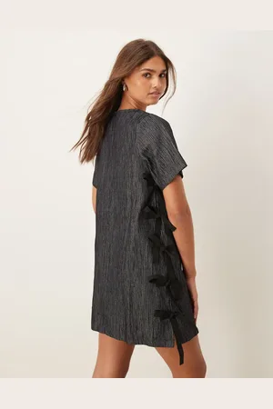 Ghospell Mara mini dress with side bow detail in