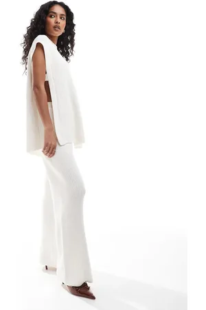 SNDYS Cotton knit wide leg pants in - part of a set