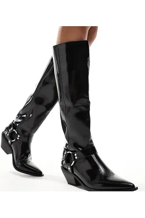 SEQWL Knee high western boot in