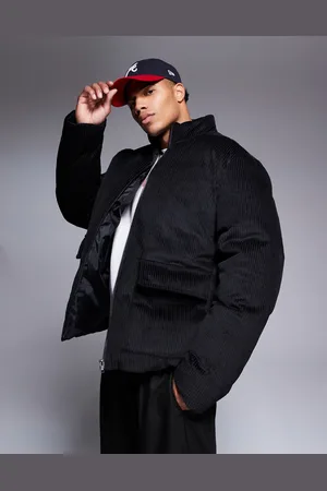 ASOS Corduroy puffer jacket in