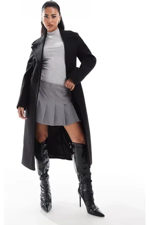 EVER NEW Formal wrap coat in black