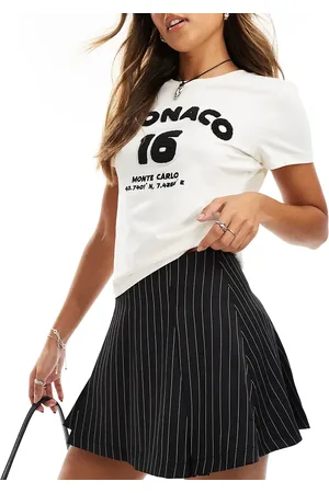 Reclaimed Tailored skort in pinstripe