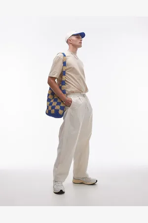 Topman Wide leg pants in ecru