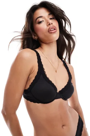 ASOS Tia super soft microfiber underwired bra with lace trim in