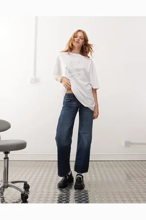 Cheap Monday Anti Low rigid straight leg jeans in star dark wash