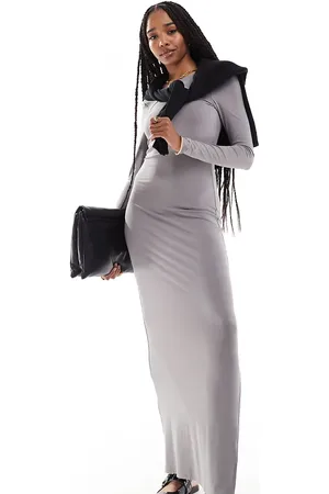 ONLY Slinky seamless maxi dress in light