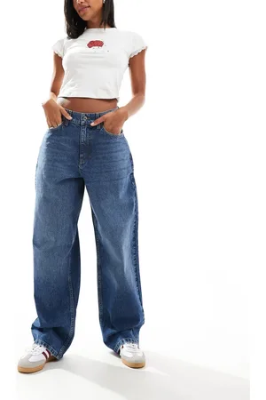 COLLUSION X001 antifit jeans in midwash