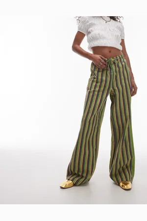Topshop Striped linen pants in multi
