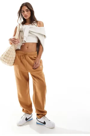 Jordan Nike Phoenix Fleece high waisted sweatpants in brown