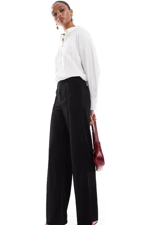 JDY High waist pants with front seam detail in