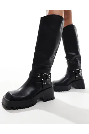 Raid Ultra moto knee boots with square toes in