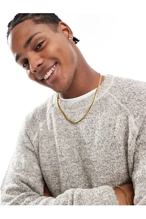 Only & Sons Textured crew neck knit in beige