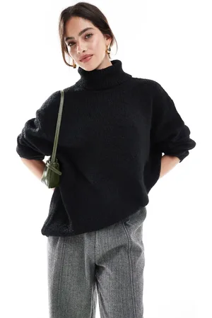 ASOS Roll neck longline sweater in
