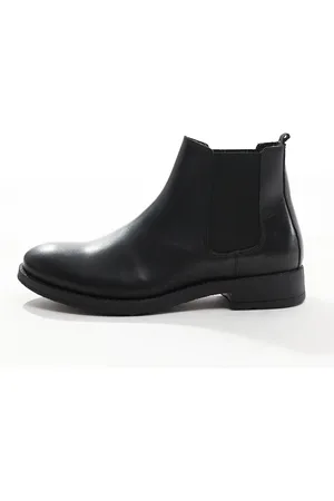 JACK & JONES Leather chelsea boot in